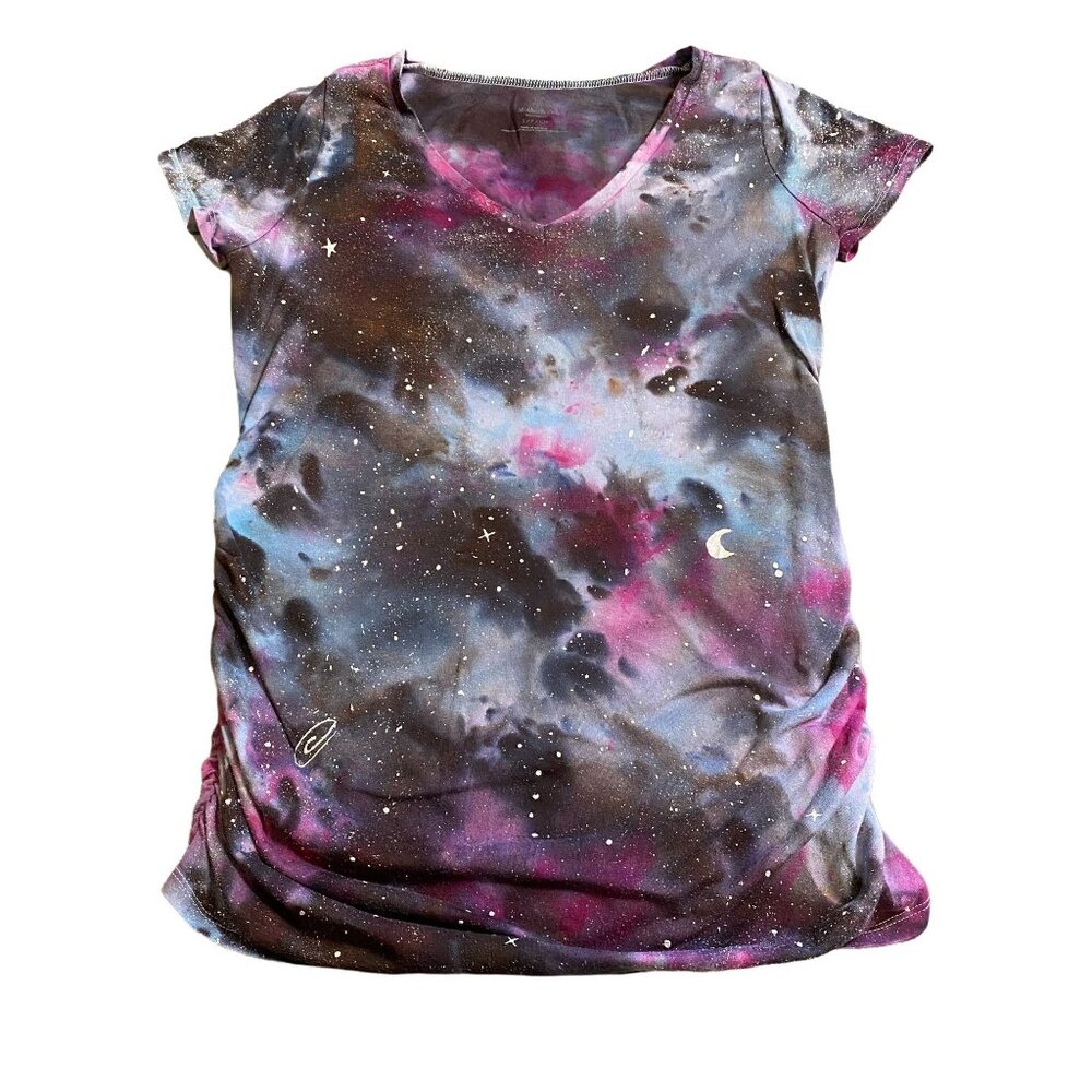 Galaxy Dyed Adult Tee Shirt || Small, Maternity